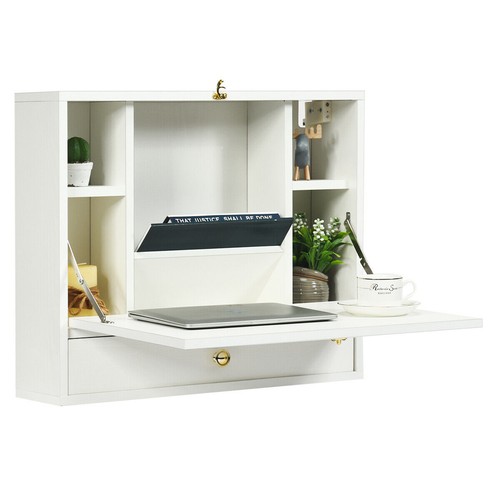 White wall mounted folding - white,