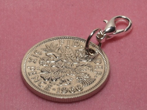 1966 lucky sixpence coin