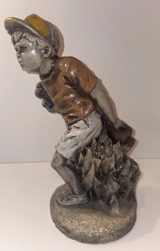 Golf sculpture boy caddie - boy,