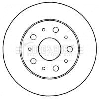 x2 Borg & Beck Rear Brake Disc