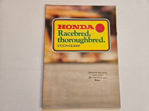 Honda motorcycle range - motorcycle, sales