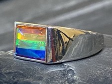 Handmade solid opal gay queer