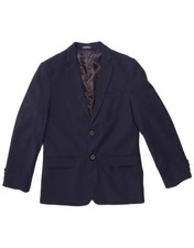 IZOD Boys 2 Button Blazer Jacket 13-14 Years Navy Blue Polyester FM11