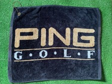 PING⛳GOLF BAG TOWEL⛳BLACK+GOLD+WHITE⛳BAG HOOK⛳VV