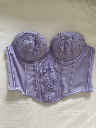 Lavender lilac lace bustier - lilac,