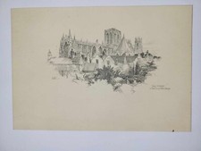 Antique Pencil Drawing Print