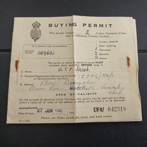 Ww2 rationing 1945 utility - rationing, 1945,