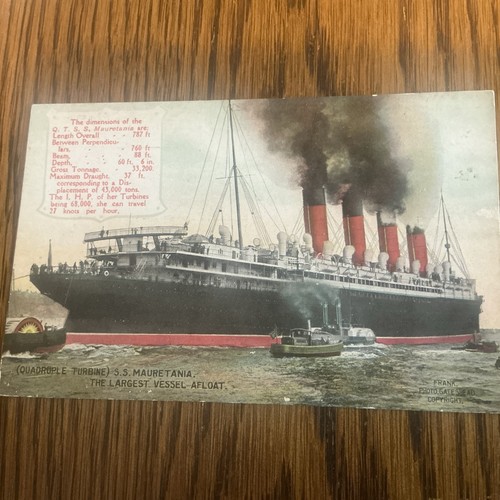 Coloured postcard rms - coloured, of