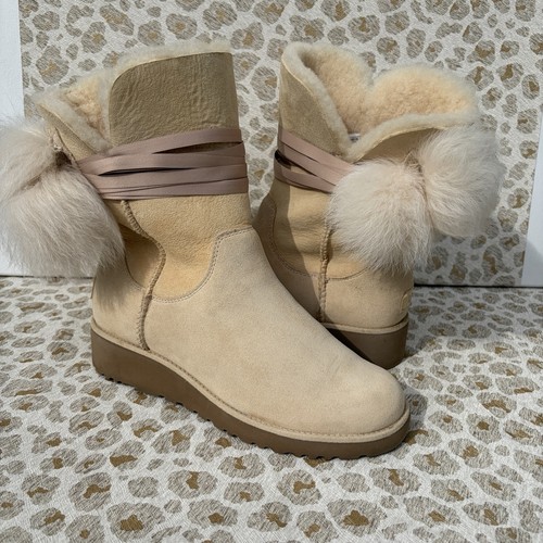 Ugg brita pom - pom, wedge