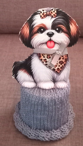 Knitted toilet roll - knitted, cover-shi