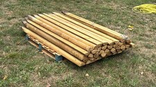 50 x Half Round Wooden Fence Posts 1.8m x 100mm wide pressure treated wood