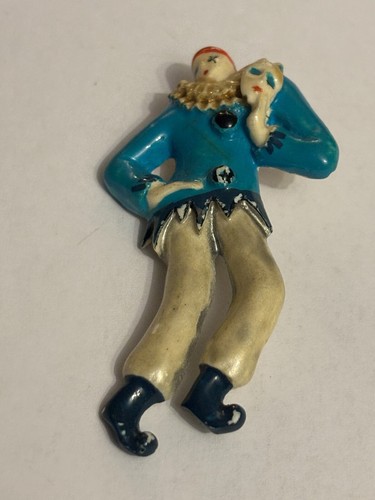 Harlequin clown figure badge - harlequin/clown,