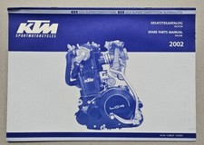 GENUINE IN GOOD CONDITION KTM 625 LC4/SUPERMOTO 2002 ENGINE SPARE PARTS MANUAL