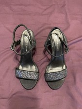 New Look Evening/Party Wear Black Sparkly Multicoloured Sandals Uk Size 6 