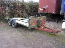 1980'S UNKNOWN EX MILITARY? TRAILER ON/OFF ROAD FARM 4X4 PLANT HEAVY DUTY