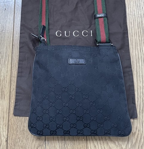 Black gucci messenger bag - gucci,