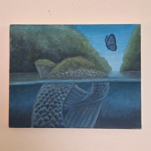 Painting original mermaid - original,,