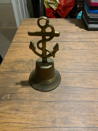 Antique brass nautical bell - brass,