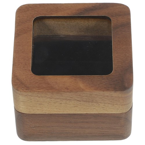 Compact brown wood double ring - double,