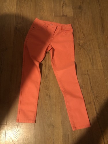 Ladies coral coloured skinny - coloured,