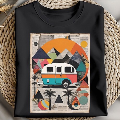 Vintage caravan abstract - vintage,