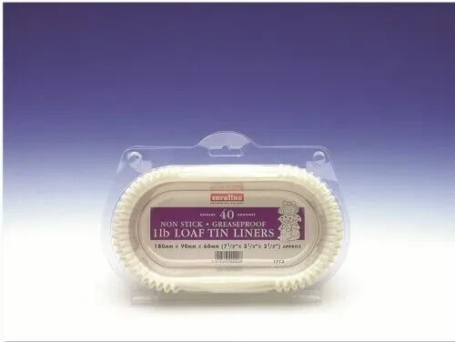 1lb 2lb 40pack loaf tin - loaf, liner