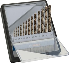 13x PRO Stainless Steel HSS-Co Twist Drill Bit Set (for Steel, Stainless