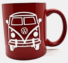 Volkswagen VW Bus Mug 11oz Red Ceramic Etched Camper Van Genuine VW M-Ware