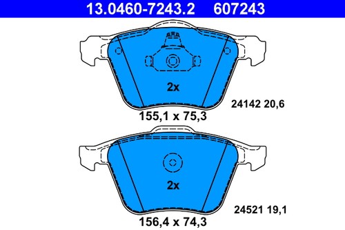 Front brake pad set disc - brake,