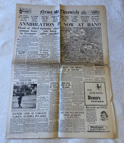 Ww2 newspaper march 1945 - newspaper,