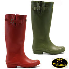 LADIES WATERPROOF WELLIES RAIN SNOW FESTIVAL GARDEN WELLINGTON FLAT BOOTS SIZE 
