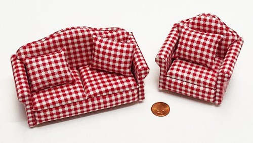Dolls house miniature sofa - dolls, and