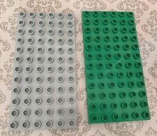 Genuine Lego Duplo 6x12 Stud Base Board Plate Green & Grey B2