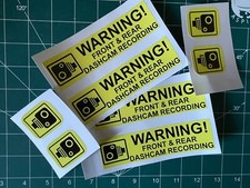 8 x Dash Cam Recording Stickers CCTV In Car Video Camera Decal Sticker