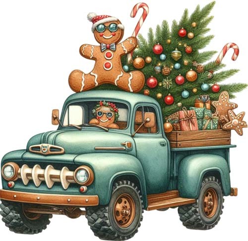 Christmas monster truck - monster,