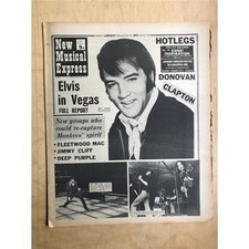 ELVIS PRESLEY NME MAGAZINE AUGUST 22 1970 - ELVIS PRESLEY Cover/vegas report + d