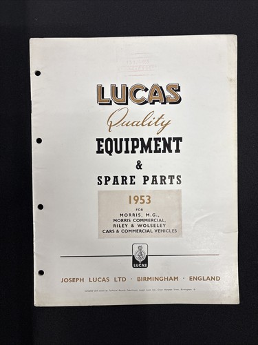 Morris riley wolseley lucas - morris,