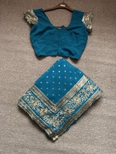 Indian saree blue bollywood