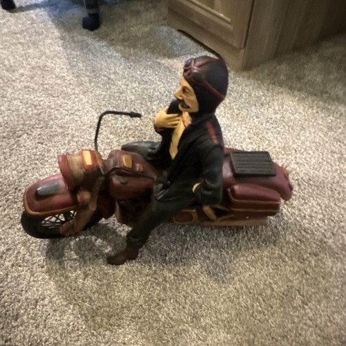 Resin painted motorcycle - painted, rider