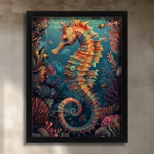 Vintage Seahorse Wall Art