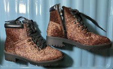 TU LADIES LEOPARD PRINT ANKLE BOOTS UK 5
