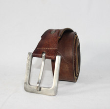 Mens Leather Belt 44" Brown