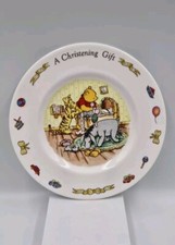 Winnie The Pooh Ceramic 8" Plate Royal Doulton A Christening Gift Boxed