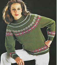 Ladies Fair Isle Yoke Sweater