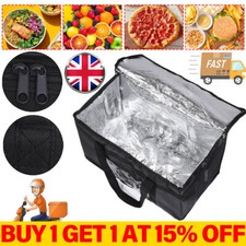 UK LARGE FOOD DELIVERY INSULATED BAGS PIZZA TAKEAWAY THERMAL WARM/COLD BAG RUCK
