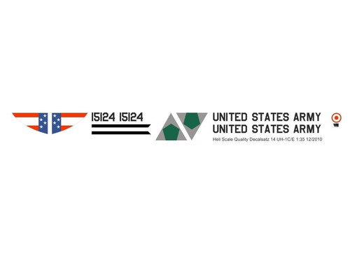 Decal bell huey us - bell, uh-1c