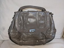 Small grey leather bag - , ochnik