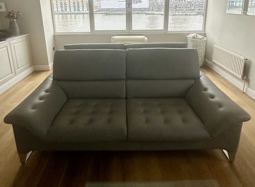 Stunning grey leather designer - leather,