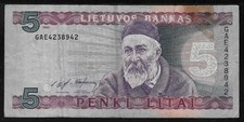 Lithuania 1993 5 Litu P 55