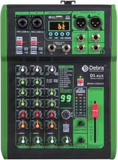 D Debra 4-Channel Audio Mixer 99 DSP Effects USB/MP3 Input 48V Phantom Power Dj